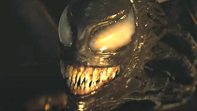 Venom showing his teeth