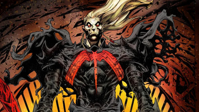 Knull white hair black costume