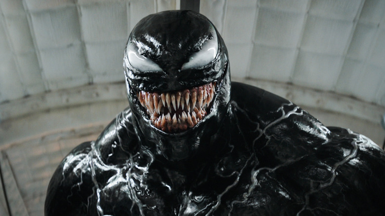 Venom showing his teeth