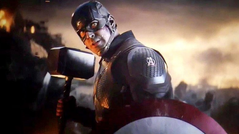 Cap wields Mjolnir