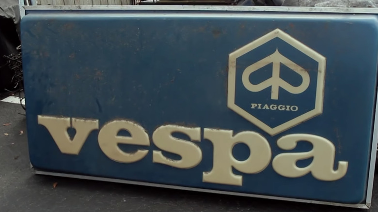 vintage Vespa sign American Pickers