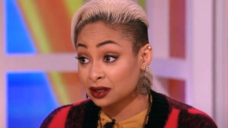 Raven Symoné speaking looking annoyed