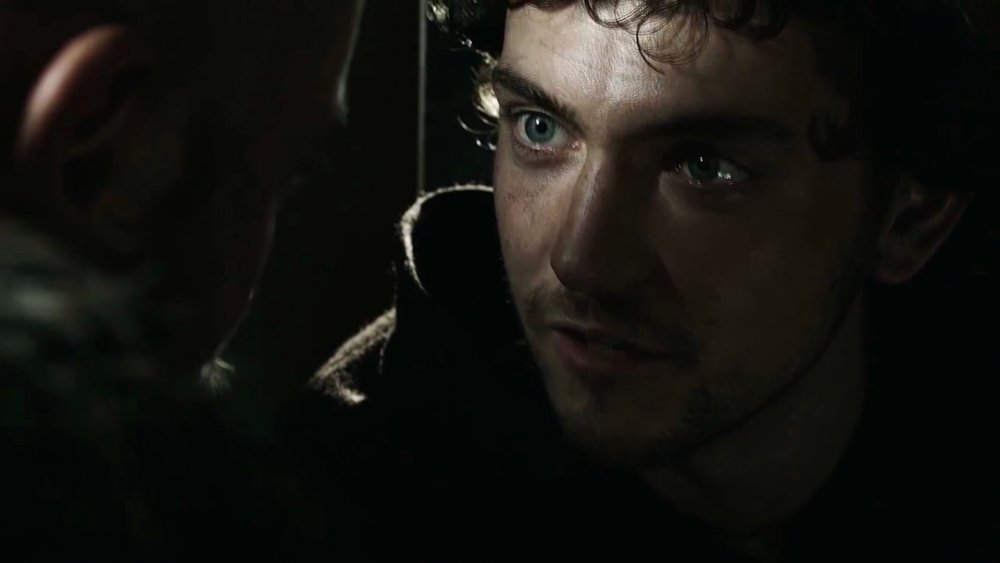 George Blagden as the monk Athelstan on Vikings