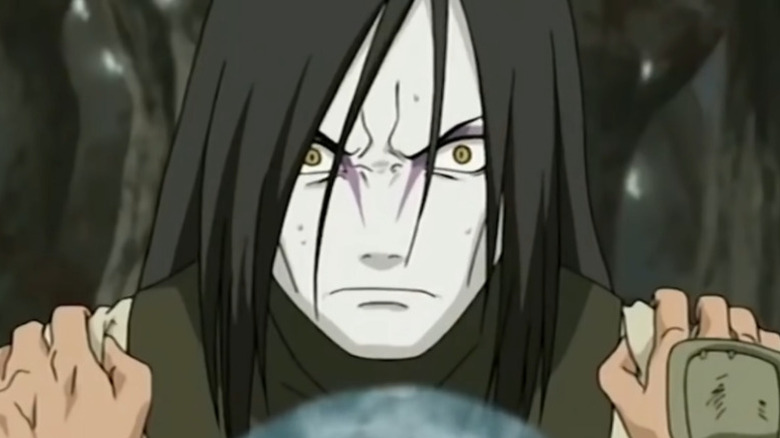 Orochimaru fighting the Third Hokage