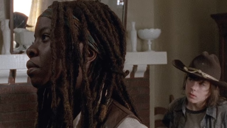 Michonne hanging with Carl