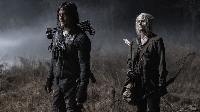 Carol and Daryl pose together