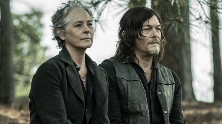 Carol & Daryl talking