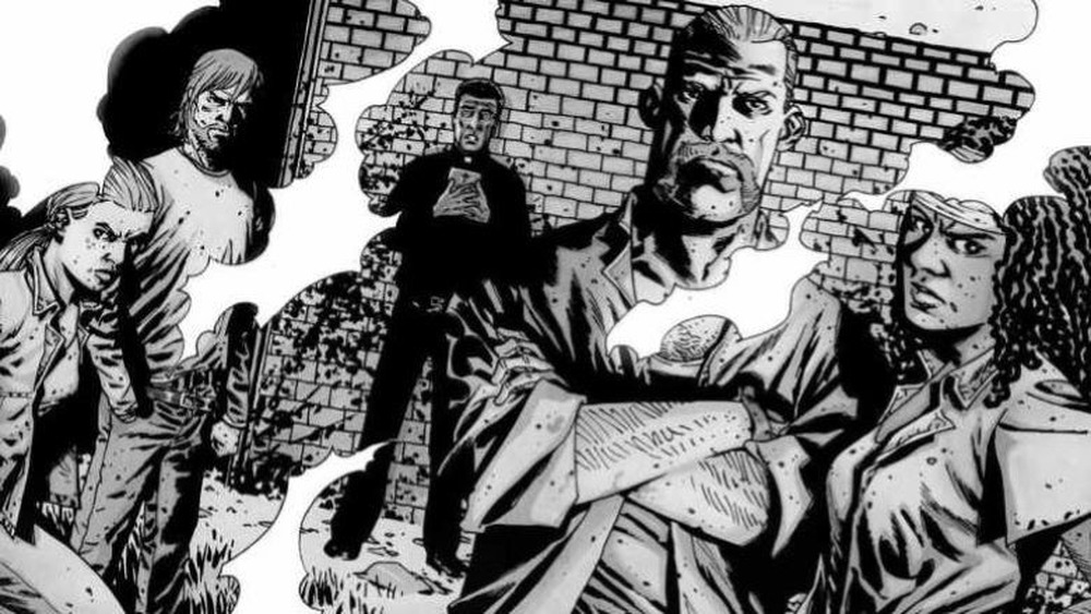 Art of Andrea, Rick Grimes, Father Gabriel, Abraham, and Michonne from The Walking Dead by Charlie Adlard