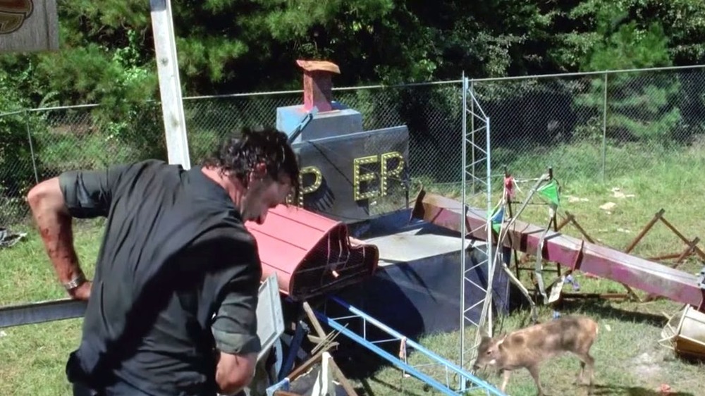 Rick Grimes and CGI deer