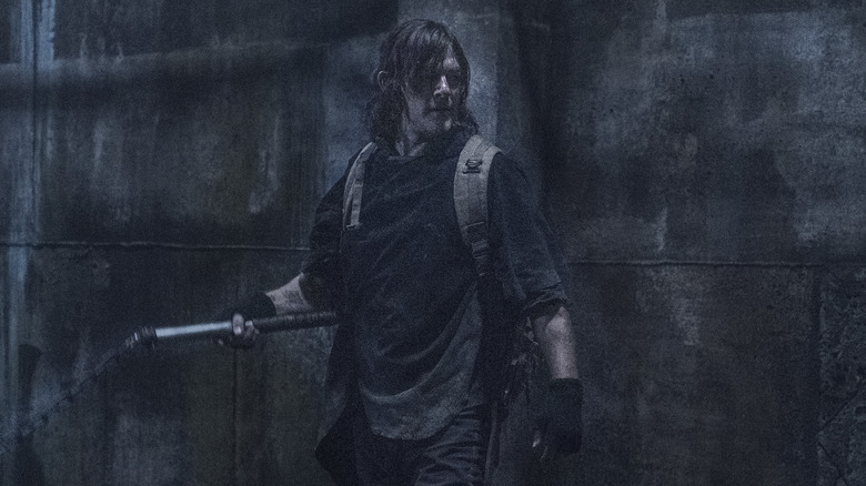 Daryl Dixon holding a mace