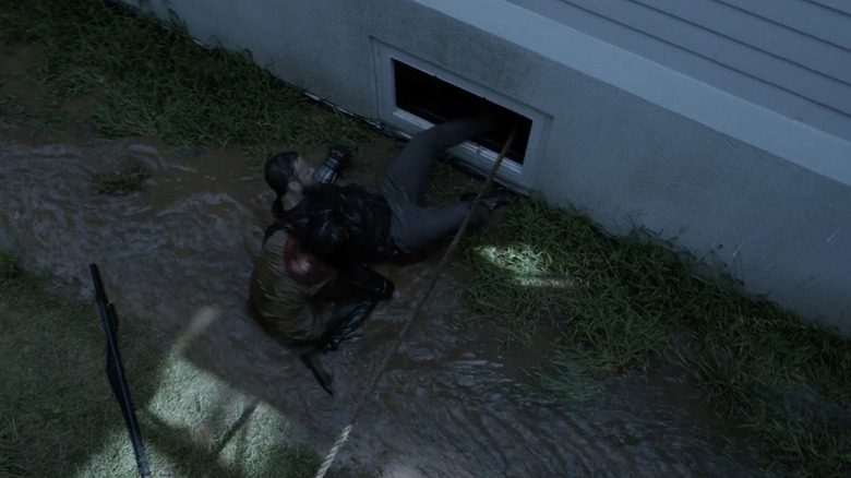 Lydia rescuing Aaron in "No Other Way"