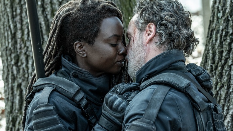 Rick and Michonne reunite kiss