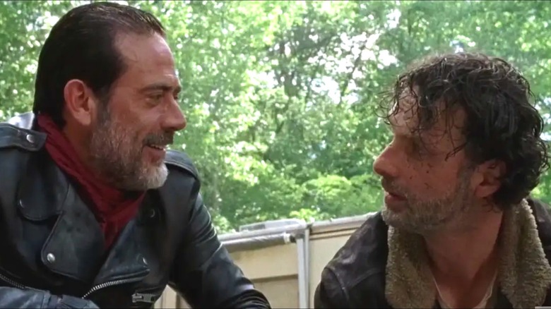 Negan smiling at Rick