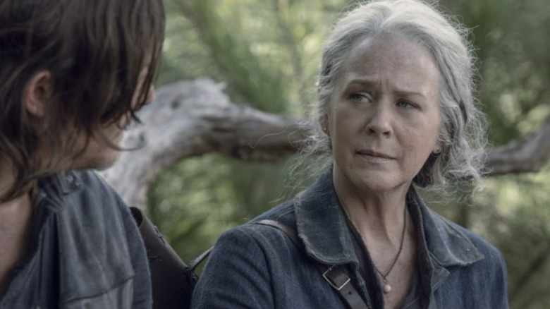 Carol Peletier looking at Daryl Dixon