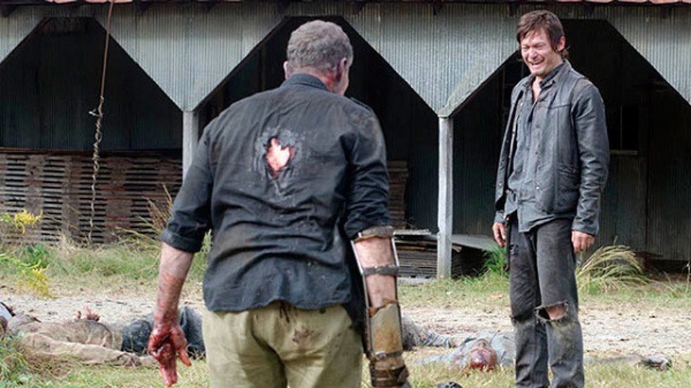 Daryl faces walker Merle