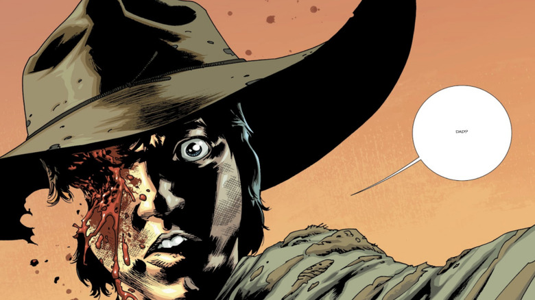 Carl Grimes gets shot in the face