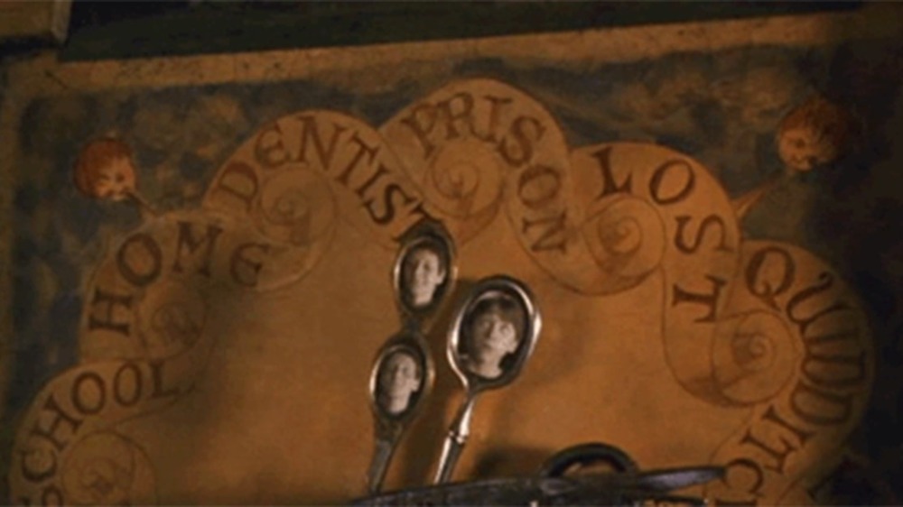 The Weasley clock hands point to prison in Harry Potter movie