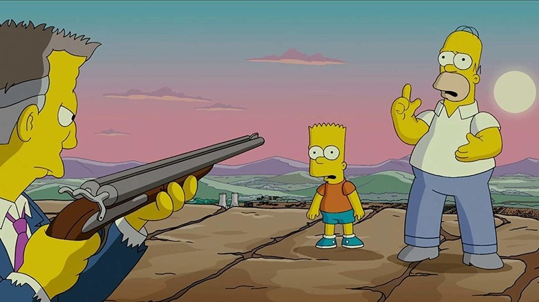 Russ Cargill threatening Homer and Bart