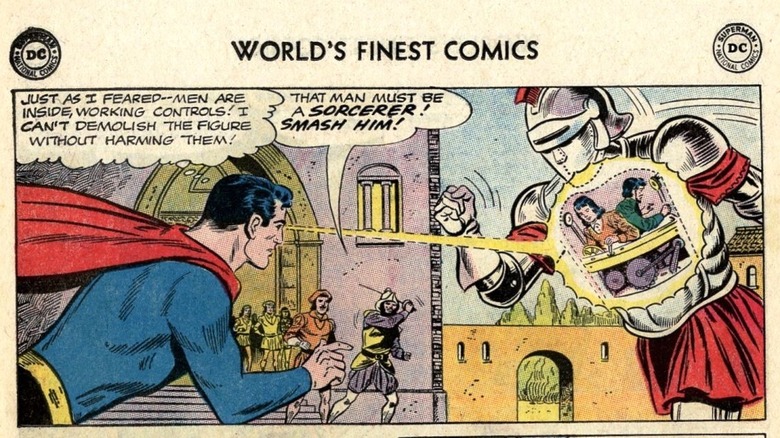 Superman using his x-ray vision