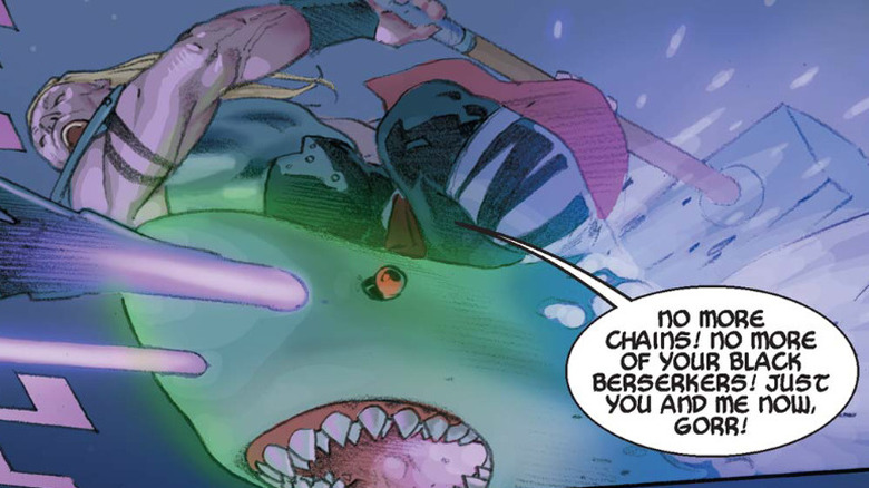 Thor riding space shark 