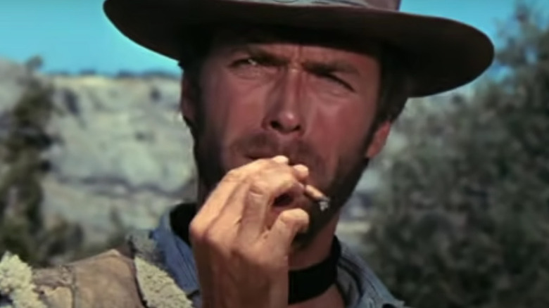 Clint Eastwood smoking a cigar