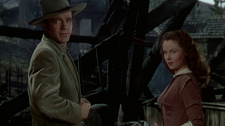 Susan Hayward looks back in Canyon Passage