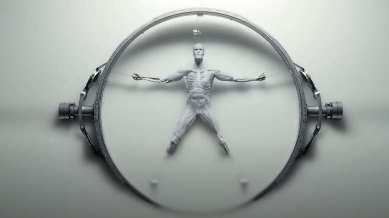 Westworld body in white fluid