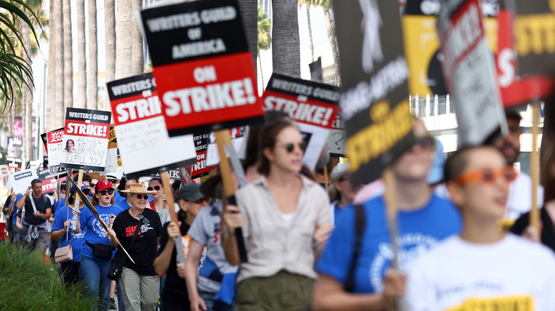 Writers and actors on strike