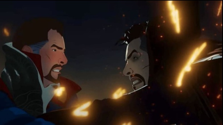 Doctor Strange fighting Strange Supreme from "What If...?"