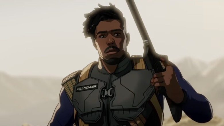 Killmonger holding gun