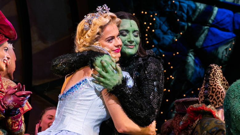 Elphaba and Glinda hugging