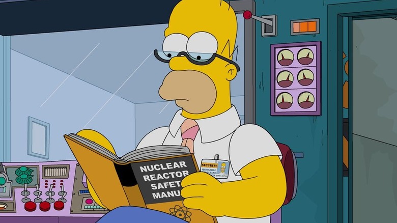 Homer reads a safety manual