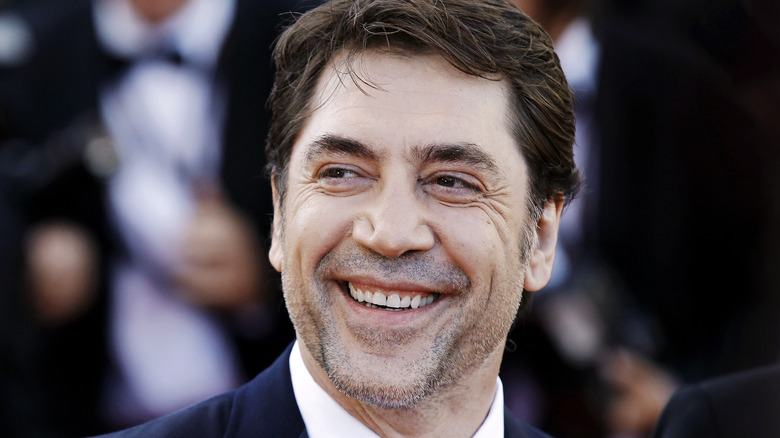 Javier Bardem scruffy beard smiling