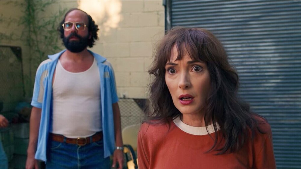 Brett Gelman and Winona Ryder in Stranger Things