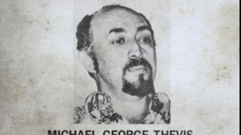 Michael Thevis reacts in a FBI Most Wanted Poster image