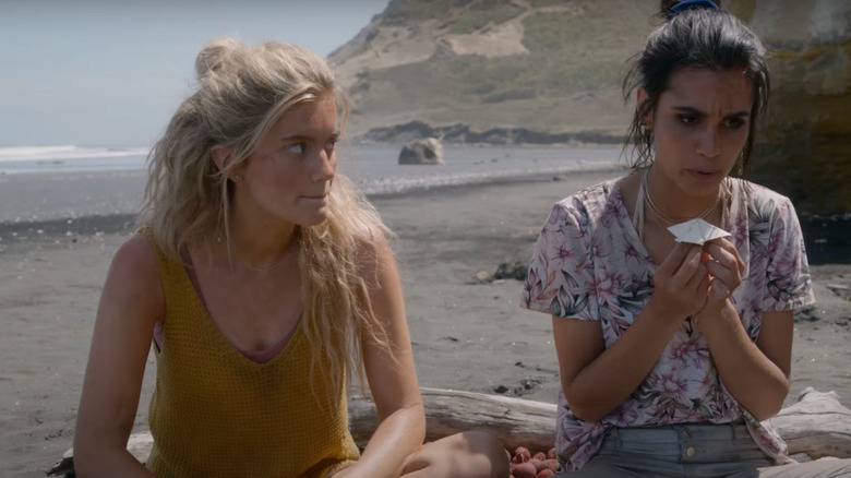 Shelby and Jenna on the beach