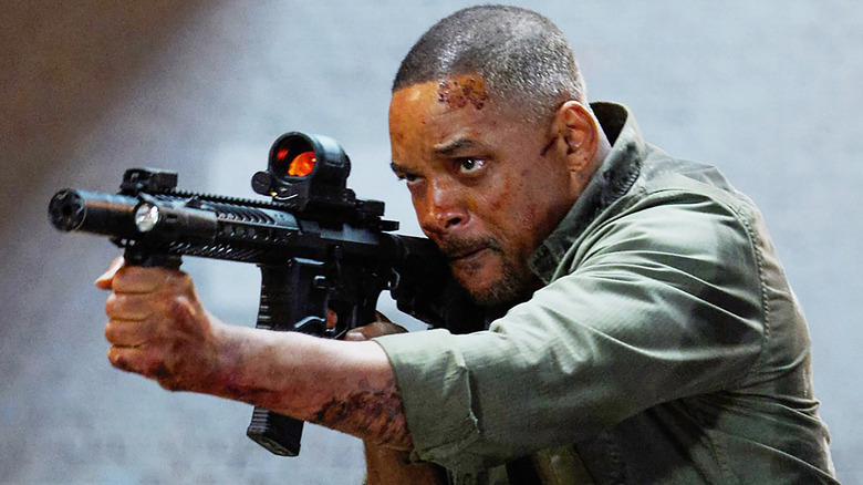 Will Smith Henry Brogan pointing rifle