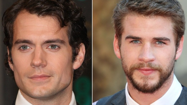 Side-by-side photos of Henry Cavill and Liam Hemsworth