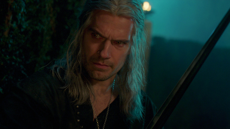 Geralt of Rivia holding a sword