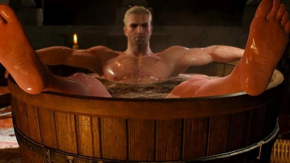 Bathtub Geralt meme