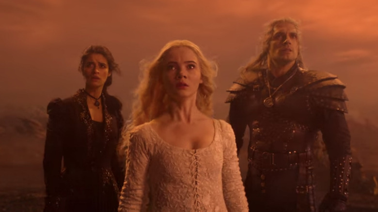 Geralt, Ciri, and Yennefer together