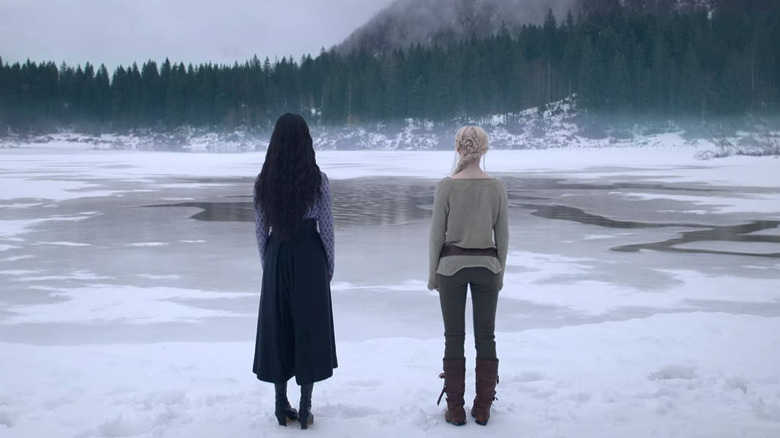 Yennefer and CIri look at lake