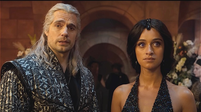 Geralt and Yen in dress attire