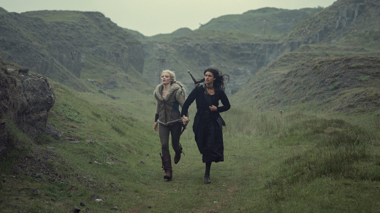 Ciri and Yennefer Running Outdoors