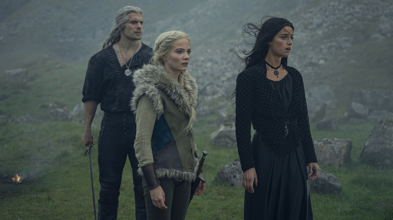 Geralt, Ciri, and Yennefer concerned