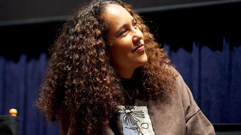 Gina Prince-Bythewood in a black sweatshirt