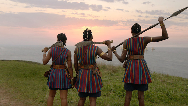 Agojie looking out over Dahomey