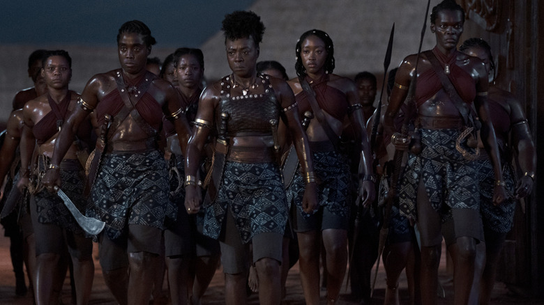 Agojie marching to battle