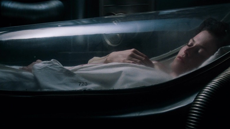 Sigourney Weaver in hypersleep chamber