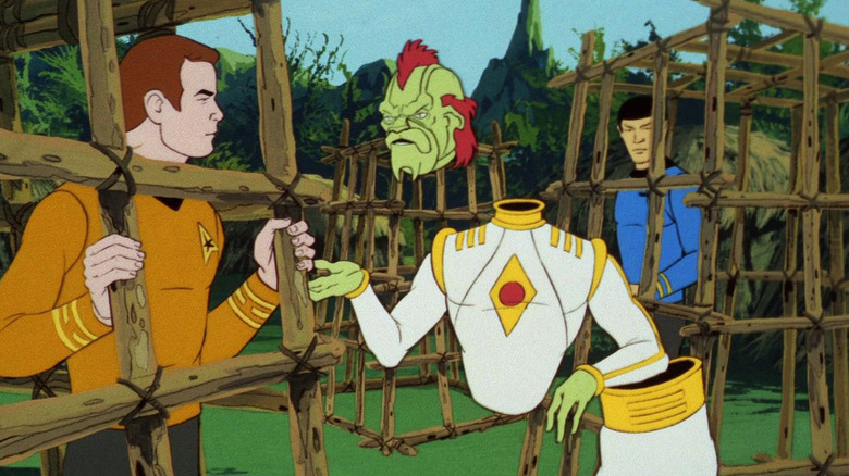 Animated Kirk and Spock caged